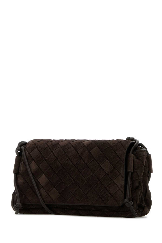 Dark brown suede Notturno crossbody bag BOTTEGA VENETA (843893V5ZZ4)