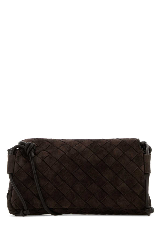 Dark brown suede Notturno crossbody bag BOTTEGA VENETA (843893V5ZZ4)