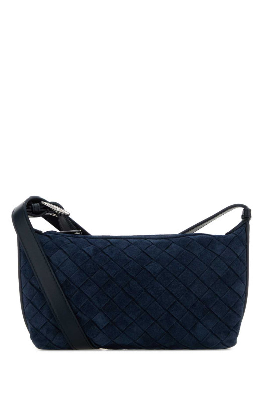 Navy blue suede Traveler crossbody bag BOTTEGA VENETA (844018V1QE5)
