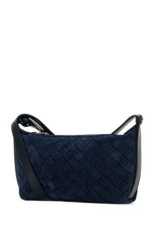 Navy blue suede Traveler crossbody bag BOTTEGA VENETA (844018V1QE5)
