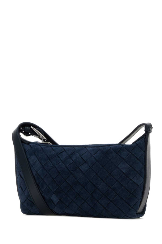 Navy blue suede Traveler crossbody bag BOTTEGA VENETA (844018V1QE5)