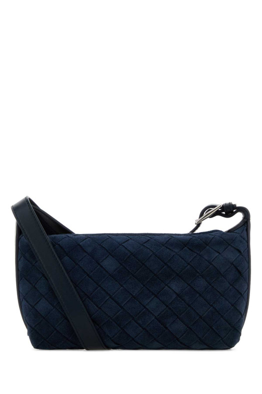 Navy blue suede Traveler crossbody bag BOTTEGA VENETA (844018V1QE5)