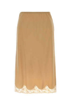 Skin pink crepe skirt SAINT LAURENT (851414Y100W)