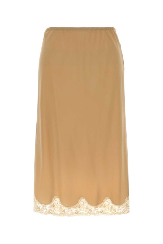 Skin pink crepe skirt SAINT LAURENT (851414Y100W)