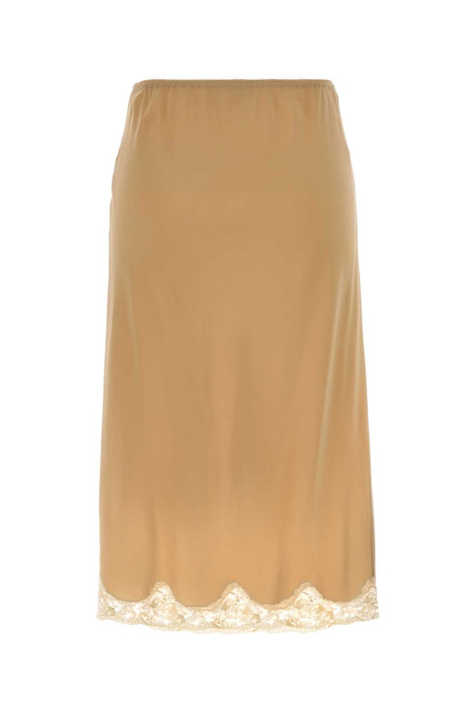 Skin pink crepe skirt SAINT LAURENT (851414Y100W)