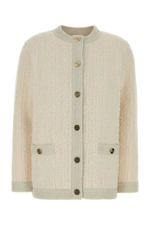 Ivory stretch boucle cardigan GUCCI (851946XKFAR)