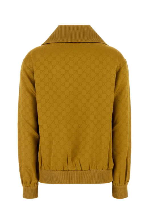 Mustard viscose blend polo shirt GUCCI (853533XJGSE)