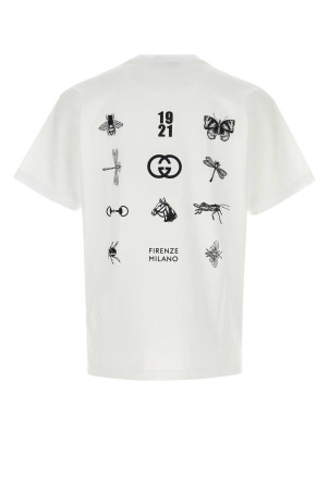 White cotton oversize t-shirt GUCCI (855021XJHQK)