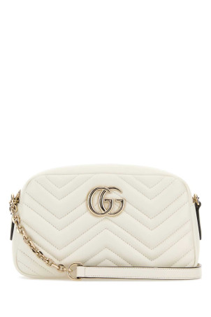 White leather GG Marmont crossbody bag GUCCI (855273AAFXD)