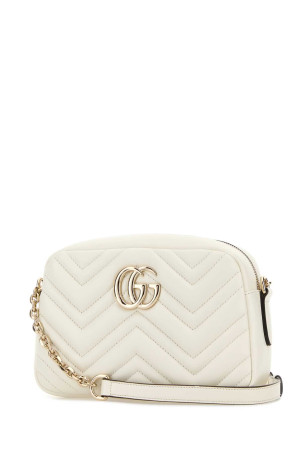 White leather GG Marmont crossbody bag GUCCI (855273AAFXD)