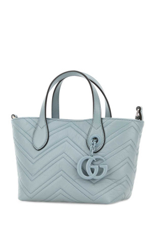 Pastel light blue leather small GG Marmont handbag GUCCI (855391AAFS1)