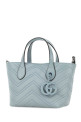 Pastel light blue leather small GG Marmont handbag GUCCI (855391AAFS1)