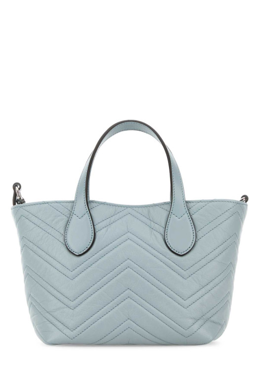 Pastel light blue leather small GG Marmont handbag GUCCI (855391AAFS1)