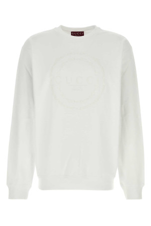 White cotton sweatshirt GUCCI (855974XJHM9)