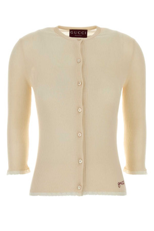 Cream cotton cardigan GUCCI (859076XKFF7)