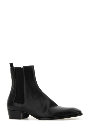 Black leather Chelsea Stanton ankle boots Black SAINT LAURENT (86126125V00)