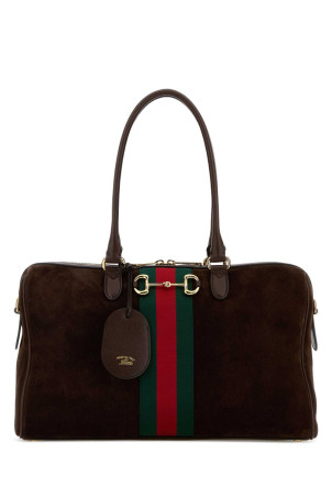 Brown suede large Borsetto shopping bag GUCCI (866734AAGIR)
