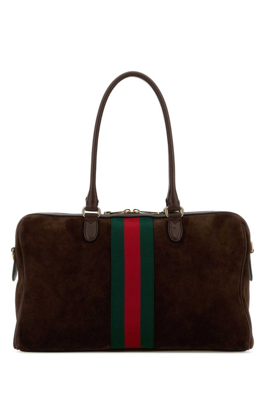 Brown suede large Borsetto shopping bag GUCCI (866734AAGIR)