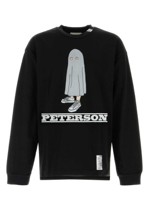 Black cotton oversize t-shirt Black MAISON MIHARA YASUHIRO (A15LT652)