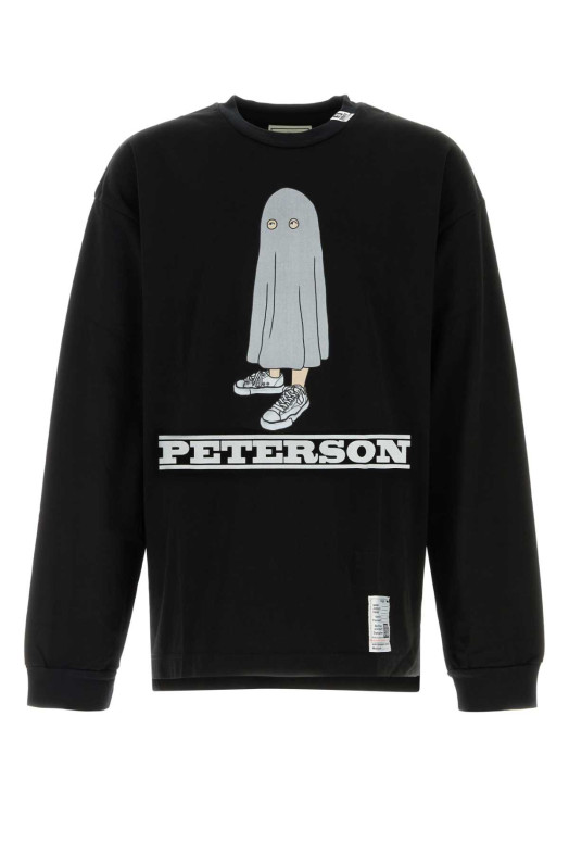 Black cotton oversize t-shirt Black MAISON MIHARA YASUHIRO (A15LT652)