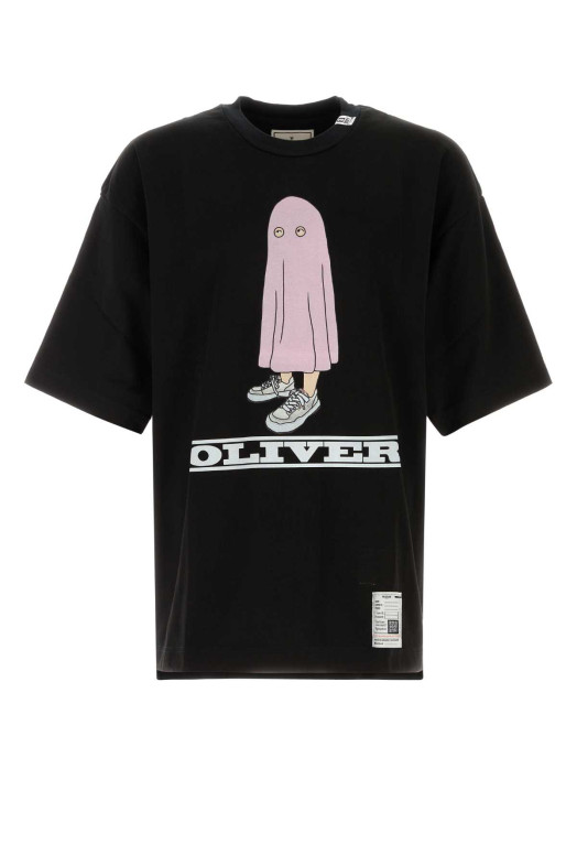 OLIVER printed Tee Black MAISON MIHARA YASUHIRO (A15TS651)