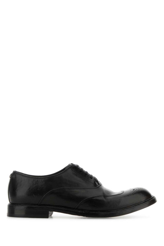 Black leather Marsala lace-up shoes Black DOLCE & GABBANA (A20206A0096)