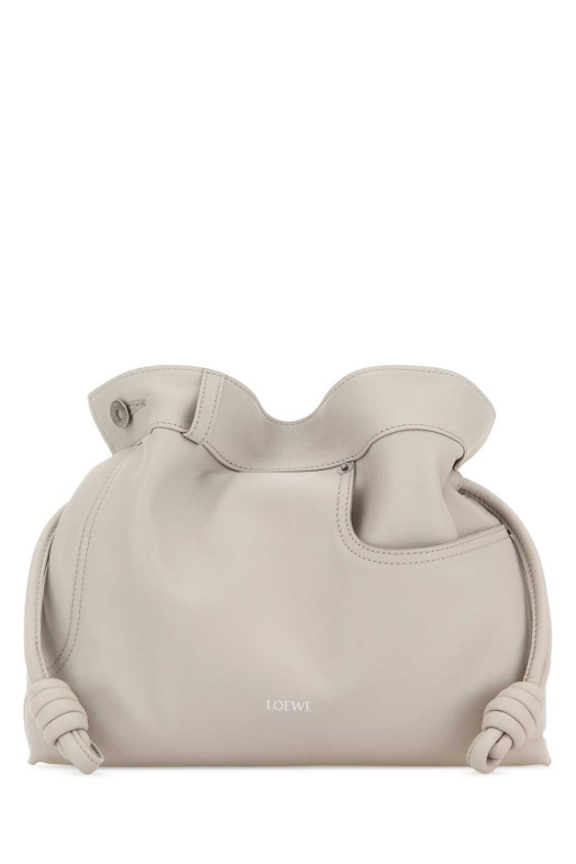 Light grey nappa leather medium Flamenco Panta clutch LOEWE (A411FC1XDZ)