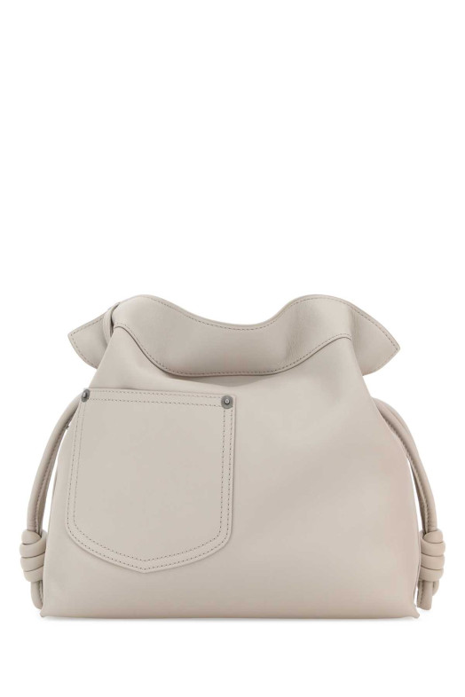 Light grey nappa leather medium Flamenco Panta clutch LOEWE (A411FC1XDZ)
