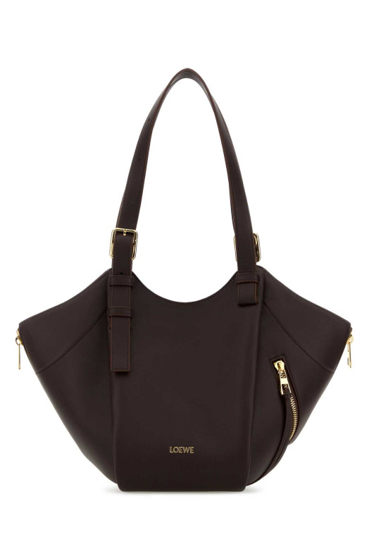 Chocolate leather Hammock Flip handbag LOEWE (A538HHBX07)