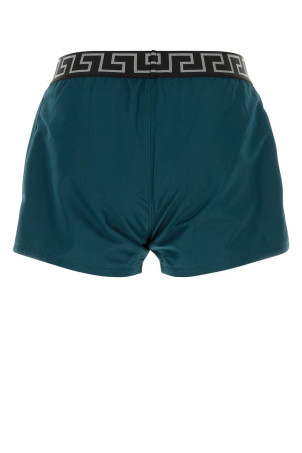 Denim blue polyester swimming shorts VERSACE (ABU010221A11120)