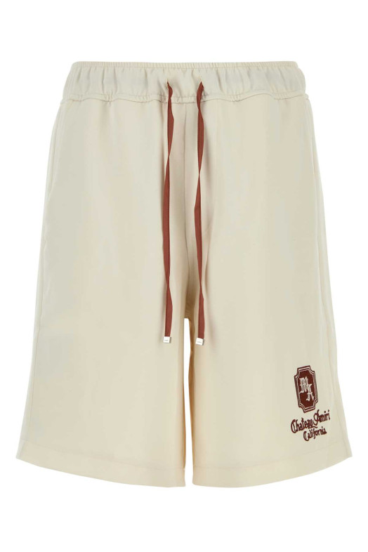 Ivory polyester bermuda shorts White AMIRI (AMBMSO1052)