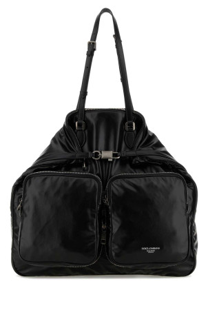 Black leather shopping bag Black DOLCE & GABBANA (BM2117AU996)