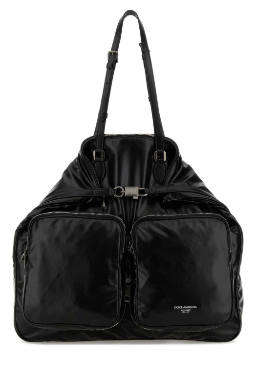 Black leather shopping bag Black DOLCE & GABBANA (BM2117AU996)