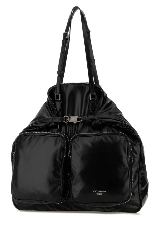 Black leather shopping bag Black DOLCE & GABBANA (BM2117AU996)