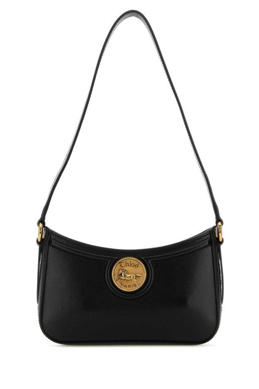 Black leather Horse Medal shoulder bag CHLOE (CH25AP989O37)