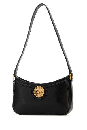 Black leather Horse Medal shoulder bag CHLOE (CH25AP989O37)