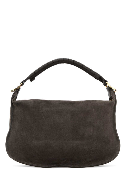 Dark brown suede small Marcie shoulder bag CHLOE (CH26SS882P37)
