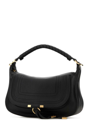 Black leather small Marcie shoulder bag CHLOE (CH26SS882R35)