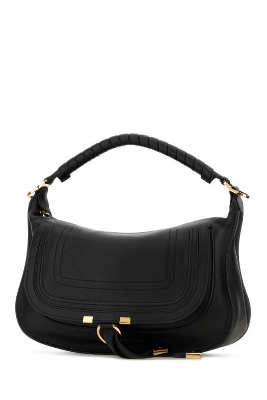 Black leather small Marcie shoulder bag CHLOE (CH26SS882R35)