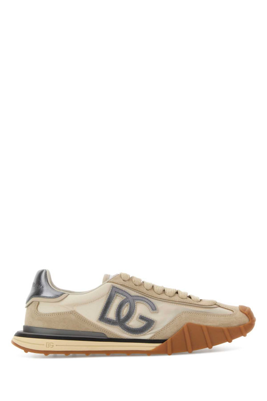 Beige fabric and suede Athletic sneakers DOLCE & GABBANA (CS2384AZ716)