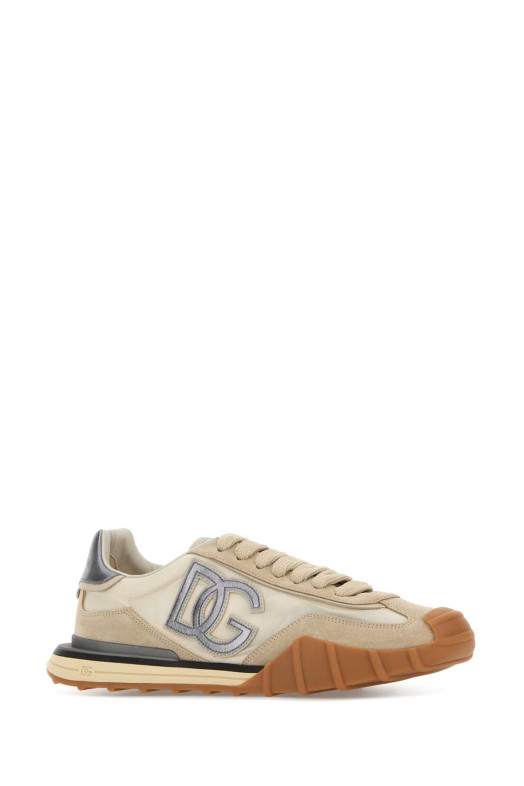 Beige fabric and suede Athletic sneakers DOLCE & GABBANA (CS2384AZ716)