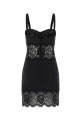 Black satin and lace dress Black DOLCE & GABBANA (F60A4TFUABF)