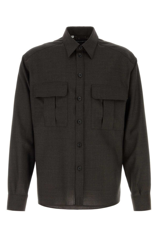 Chocolate twill shirt DOLCE & GABBANA (G5OJ2THU2BO)