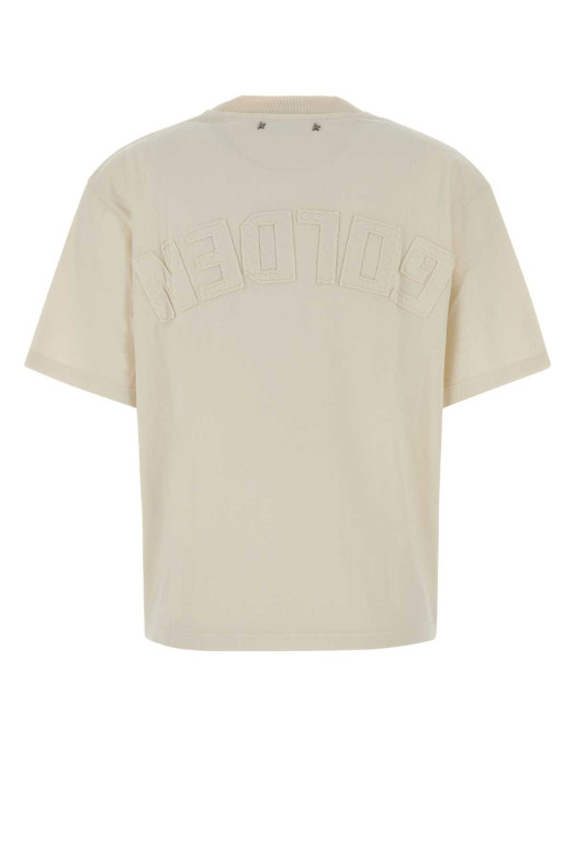 Cream cotton t-shirt GOLDEN GOOSE DELUXE BRAND (GWP01874P001576)