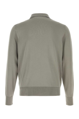 Grey silk polo shirt DOLCE & GABBANA (GXZA1ZJBSO5)