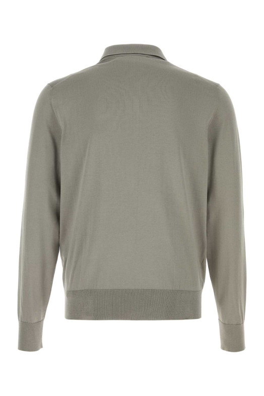 Grey silk polo shirt DOLCE & GABBANA (GXZA1ZJBSO5)