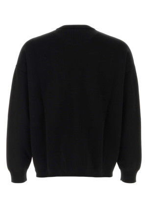 Black cotton blend sweater White/Black LOEWE (H526Y14KKI)