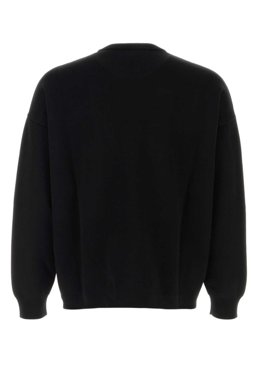 Black cotton blend sweater White/Black LOEWE (H526Y14KKI)