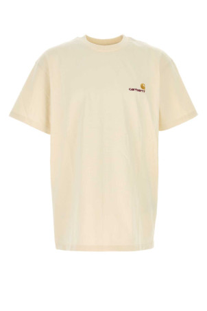 Cream cotton S/S American Script t-shirt CARHARTT WIP (I029956)