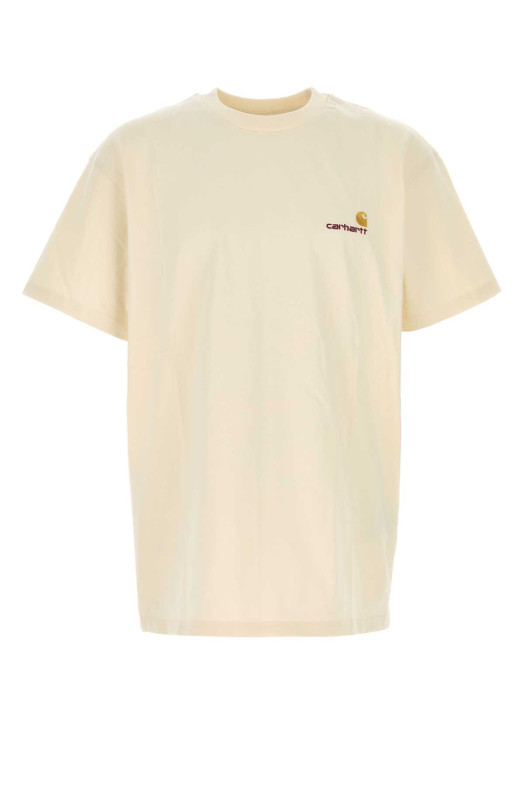 Cream cotton S/S American Script t-shirt CARHARTT WIP (I029956)